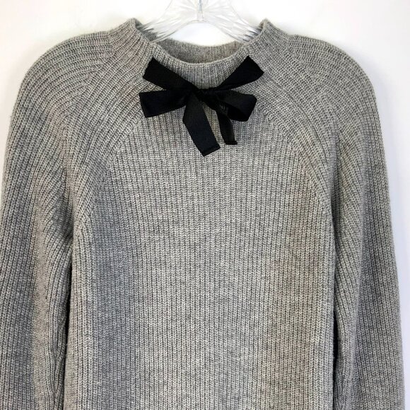 J. Crew Gayle Tie Neck Wool Blend Sweater Sz M - Picture 3 of 16